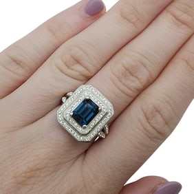 Sterling Cubic Zirconia Ring Sz 7