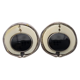 Signed Isola Israel Designer Modernist Earrings