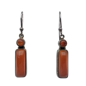 Sterling Carnelian Dangle Earrings