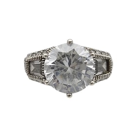 Sterling Art Deco Style Ring Sz 9