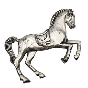 Vintage Sterling Horse Brooch