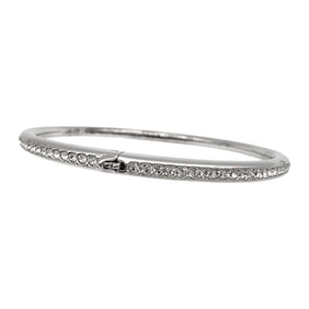 Sterling Silver Rhinestone Eternity Bangle Bracelet