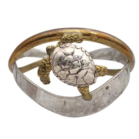 Courtney Designs Artisan Argentium Sea Turtle Cuff Bracelet