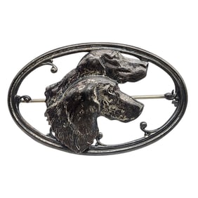 Vintage Sterling Dog Brooch
