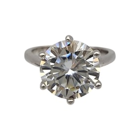 Sterling Diamond Ring Sz 5.5