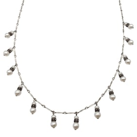 Lori Waters Sterling and Pearl Necklace