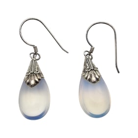 Sterling Opal Dangle Earrings