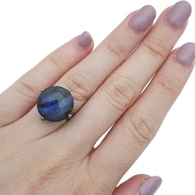 Sterling Labradorite Ring Sz 5.75