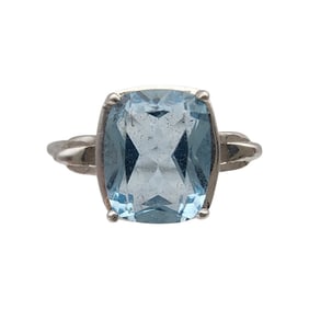 Sterling and Topaz Ring Sz 10