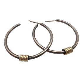 Sterling Silver Coil Hoop Earrings