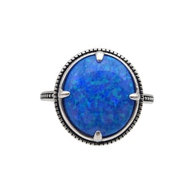 Sterling Opal Ring Sz 8