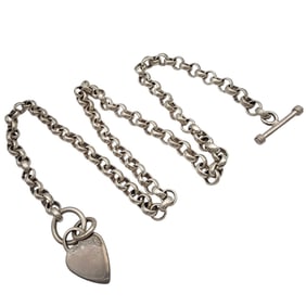 Sterling Heart Charm Chain Necklace