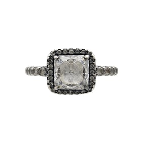 Pandora Sterling Cubic Zirconia Eternity Ring Sz 5