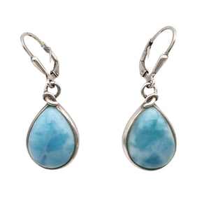 Sterling Larimar Dangle Earrings