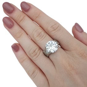 Sterling Cubic Zirconia Ring Sz 8