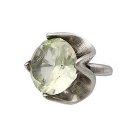 Sterling Spinel Ring Sz 6