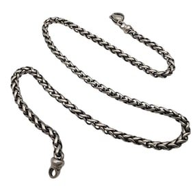 Sterling Silver Spiga Chain Necklace