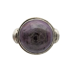 Sterling Star Sapphire Ring Sz 5.75
