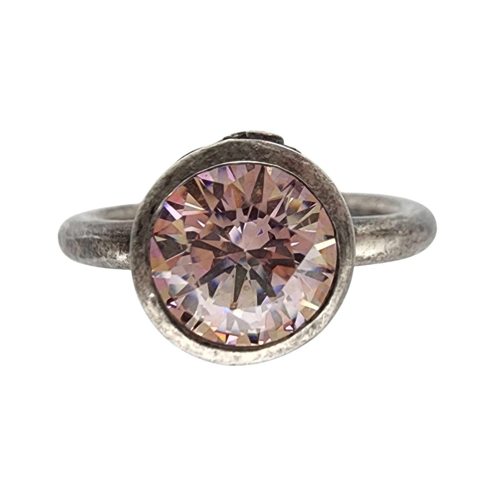 Vintage Sterling Pink Tourmaline Bumble Bee Ring Sz 8 (1 of 7)