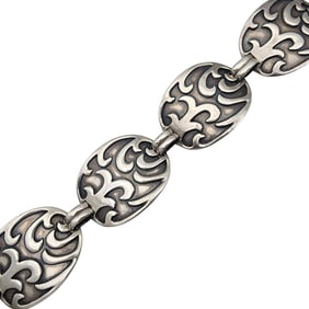 Silpada Sterling Textured Link Bracelet