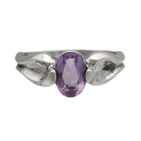 Ross Simons Sterling Amethyst Ring Sz 7