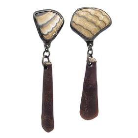 Sterling Artisan Multistone Dangle Earrings
