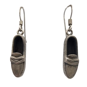 Sterling Slipper Dangle Earrings