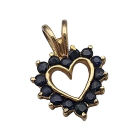 Ross Simons Gold over Sterling Topaz Heart Pendant
