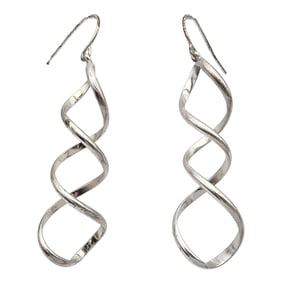 Sterling Spiral Dangle Earrings