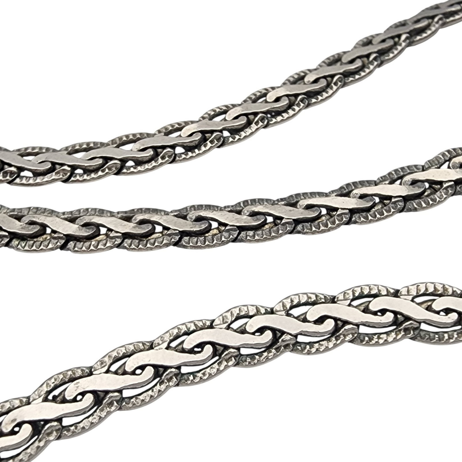 Vintage Sterling Weave Chain Necklace: Vintage Sterling Weave Chain Necklace - 14.9g