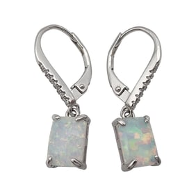 Sterling Opal Drop Earrings