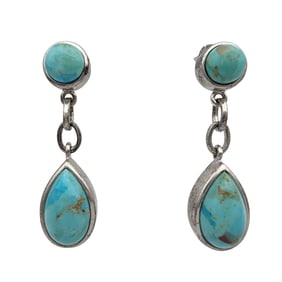 Sterling Turquoise Dangle Earrings