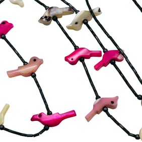 Vintage Southwest Mother-of-pearl Sterling Necklace 8.6 G