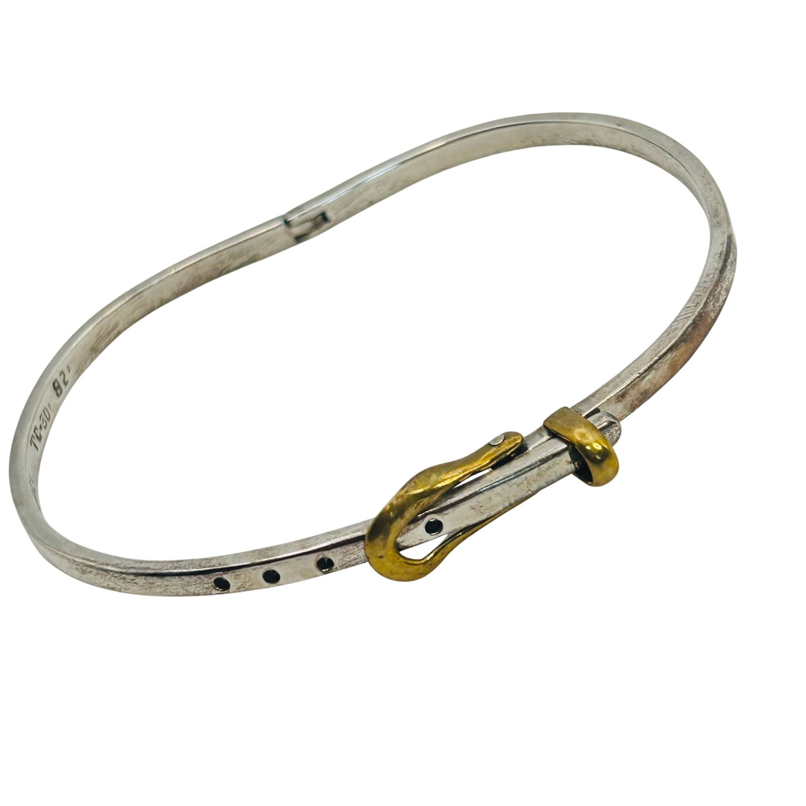 TAXCO, TC30 Mexico Sterling Hinge Bracelet Adjustable 12.4 G (1 of 6)