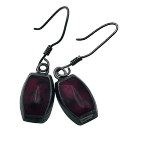 TP-101 Taxco Mexico Carnelian Dangle Earrings 2.15 G