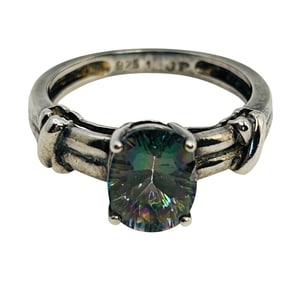 JP Mystic Topaz Sterling Ring Size 7, 3.25 G