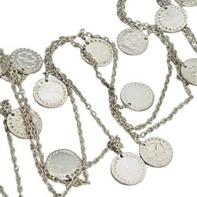 Sterling Mini Coin Chain Necklace, 14 G