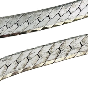 Italy Omega Sterling Chain Necklace, 22.7g