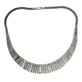 Italy, Sterling Cleopatra Collar Necklace, 24.2 G