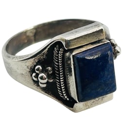 Lapis Lazuli Sterling Ring Size 8, 6.4g