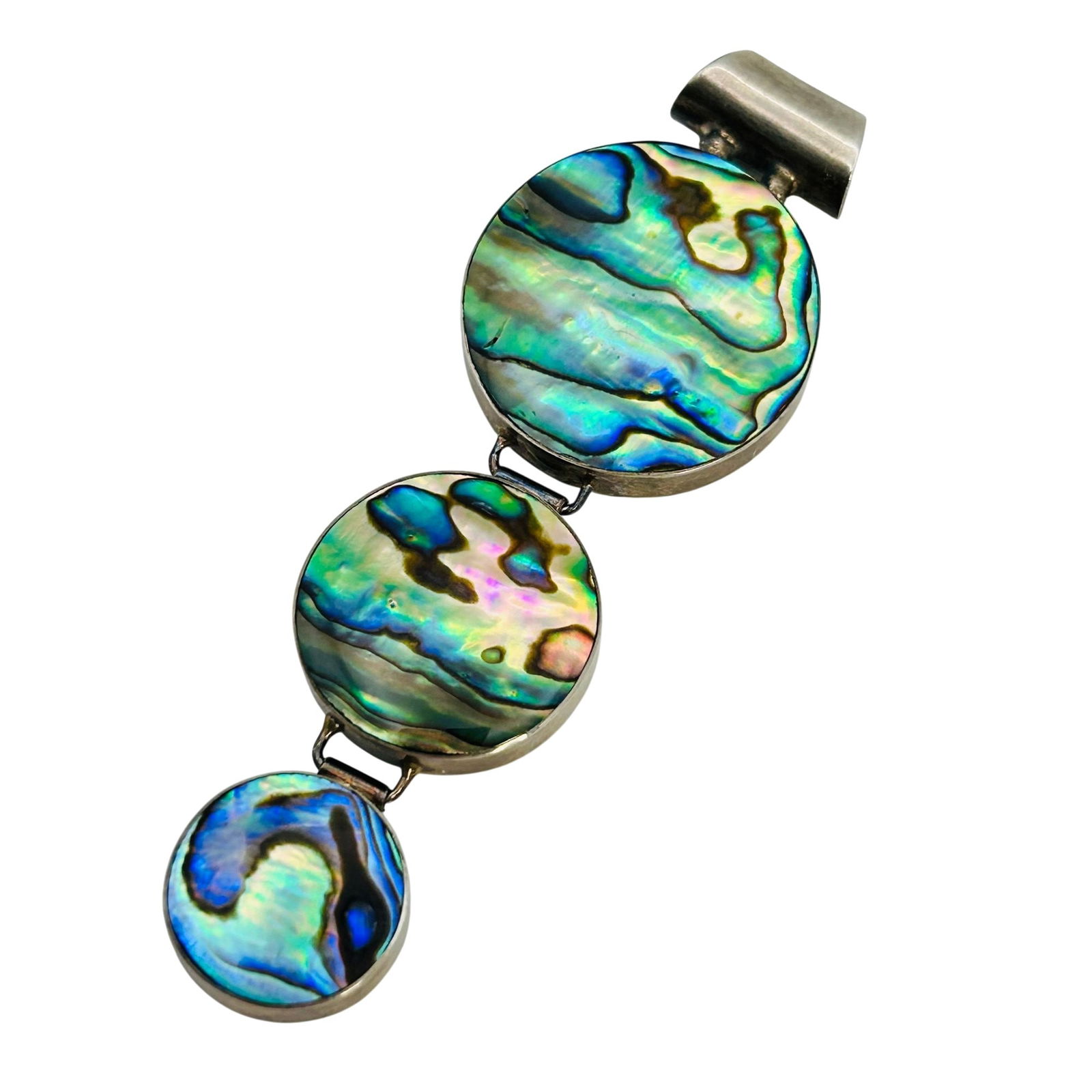 Abalone Sterling Graduated Pendant 11 G: Abalone sterling graduated pendant 11 g
