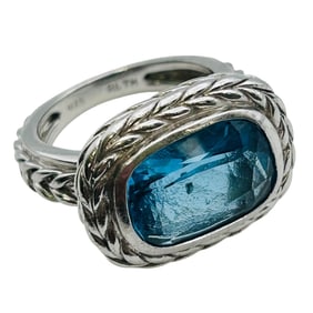 Topaz, Sterling Statement Ring Size 7, 11 G
