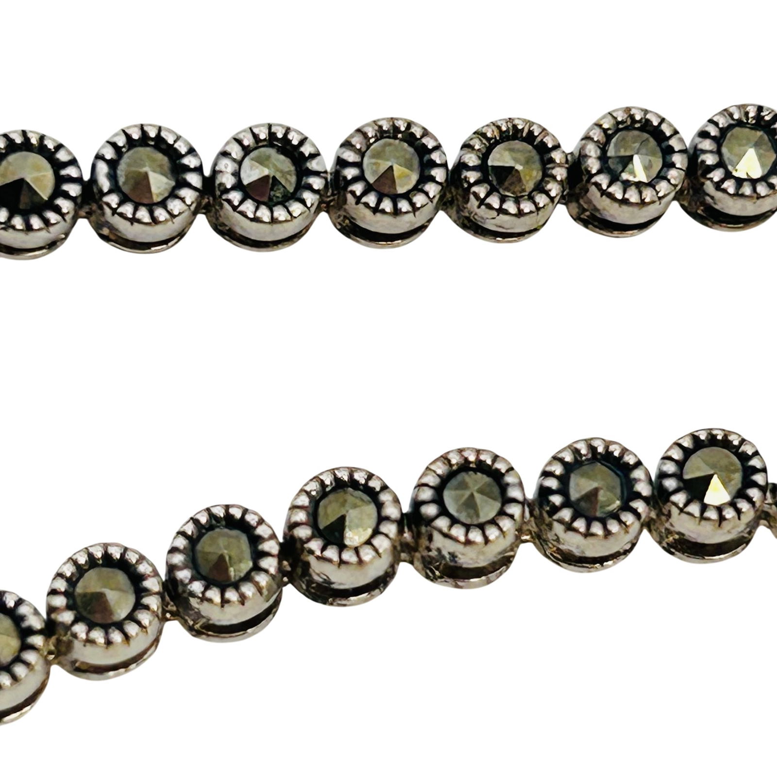 SMJ Marcasite Sterling Tennis Bracelet 12 G: SMJ Marcasite Sterling tennis bracelet 12 g