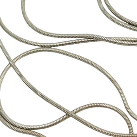 Italy Round Snake Chain Necklace Sterling 5.26 G