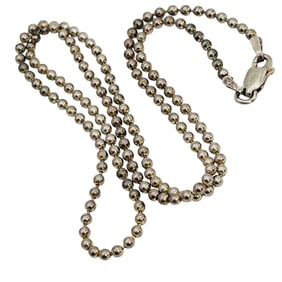 Sterling Bead Necklace 7.62 G