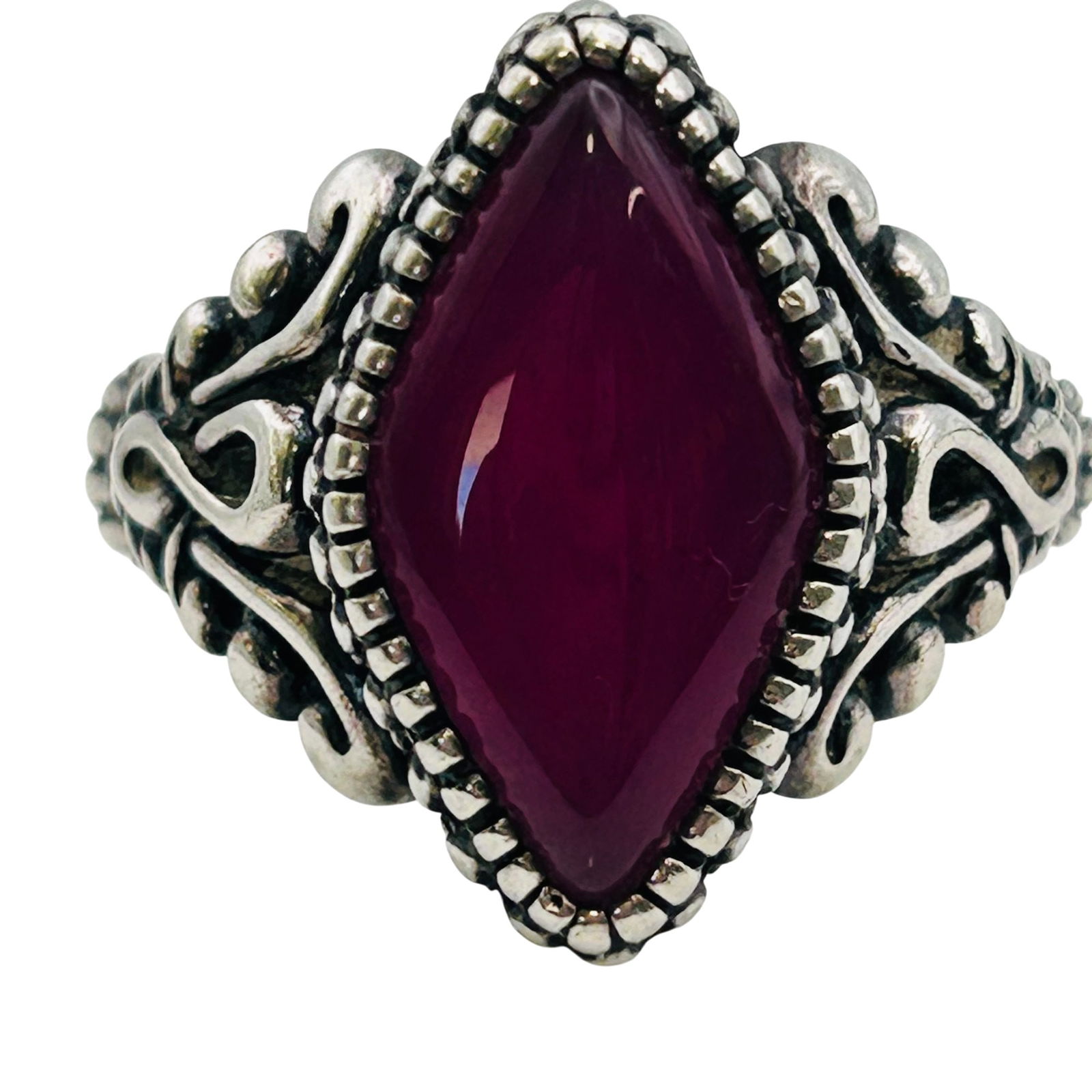 Carolyn Pollack Lavender Jade Sterling Ring Size 10, 9.9 G (1 of 8)