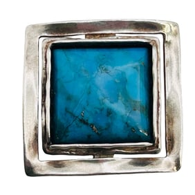 Silpada Turquoise Sterling Pendant 7.85 G