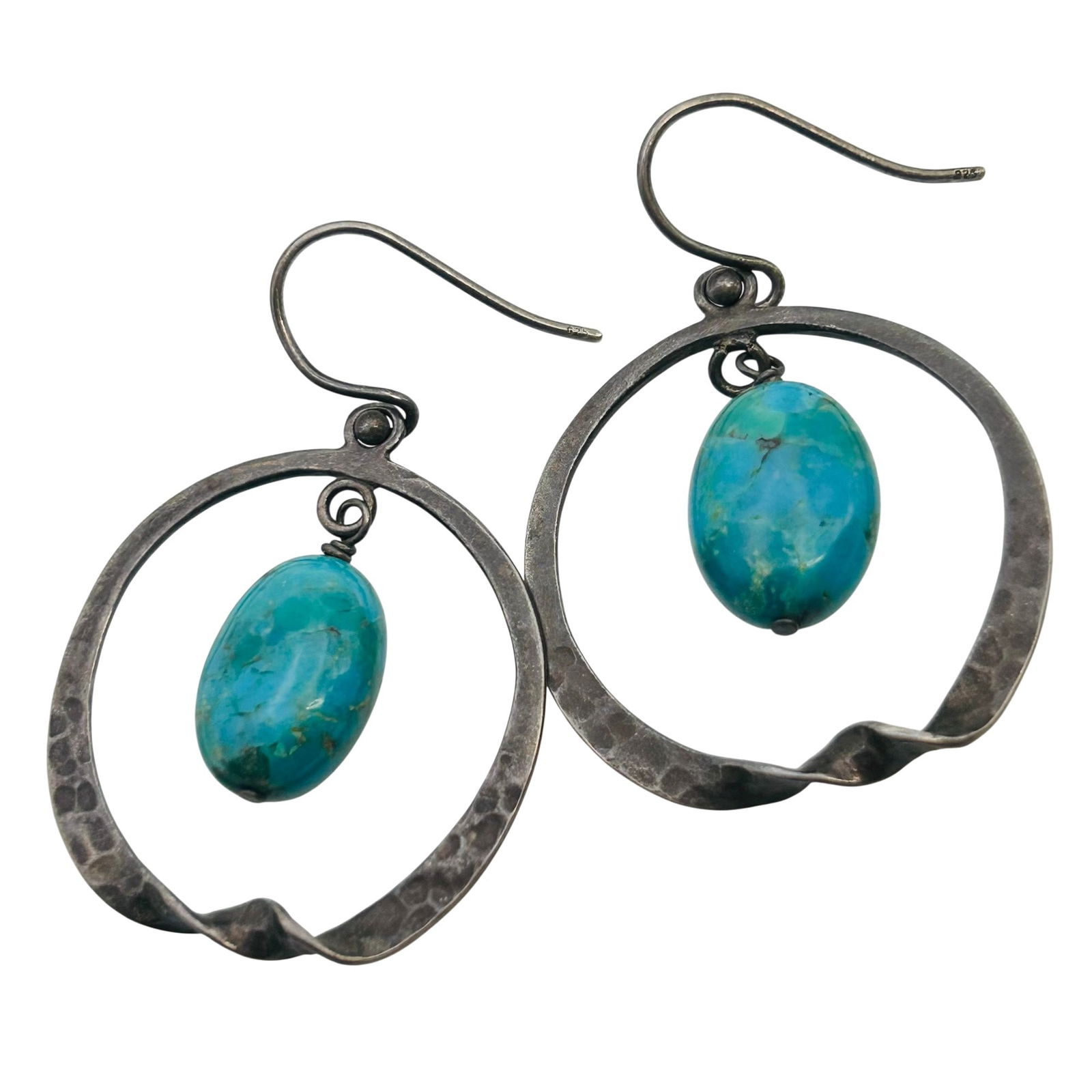 SILPADA Turquoise Sterling Dangle Earring 6.31 G (1 of 4)