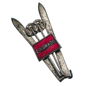 Vintage AD LYON France, Sterling Ski Pin 4.29 G