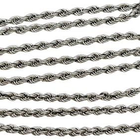 MILOR Italy, Sterling Twisted Rope Chain Necklace 2.84 G